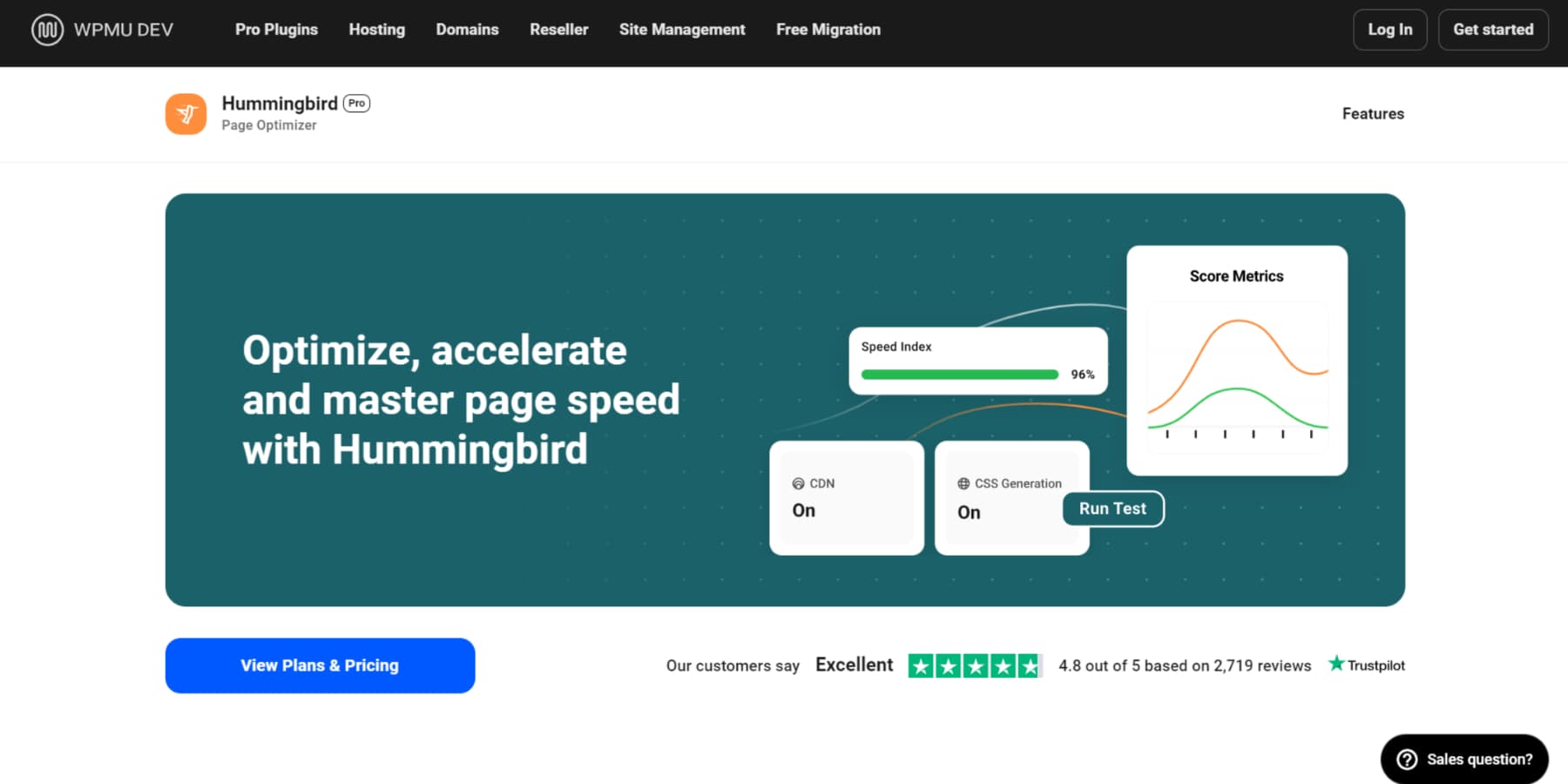 A screenshot of Hummingbirds Home Page