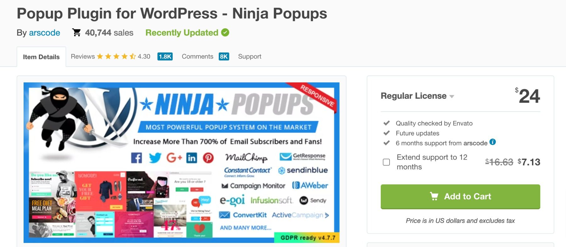 Popup Plugin for WordPress Ninja Popups by arscode CodeCanyon