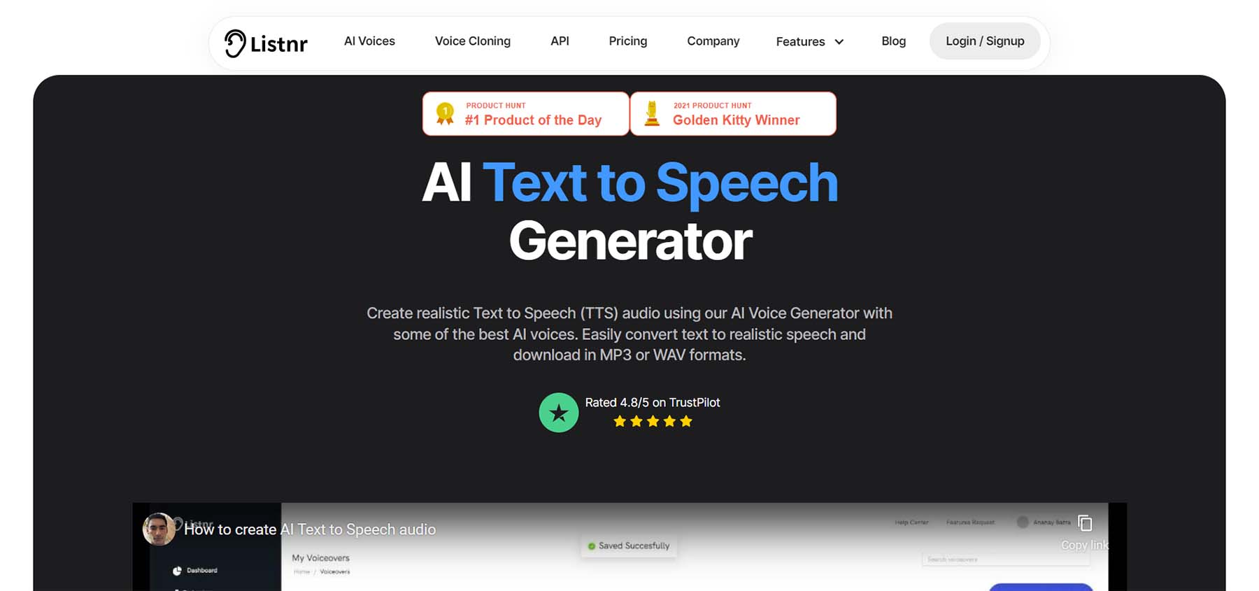 listnr ai generator