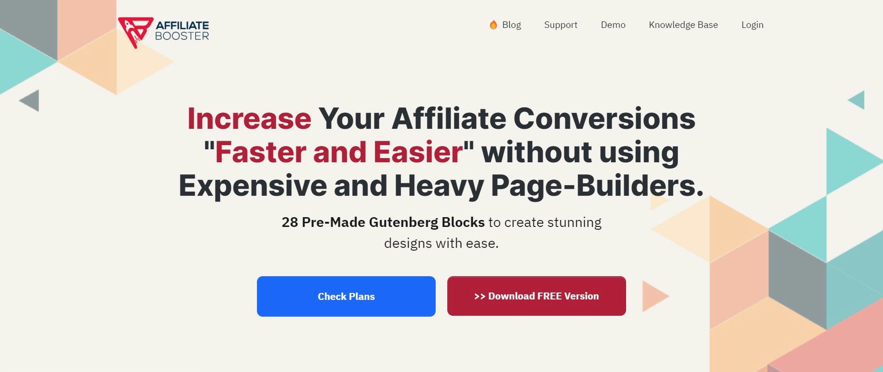 Affiliate Booster Homepage Jan. 2023