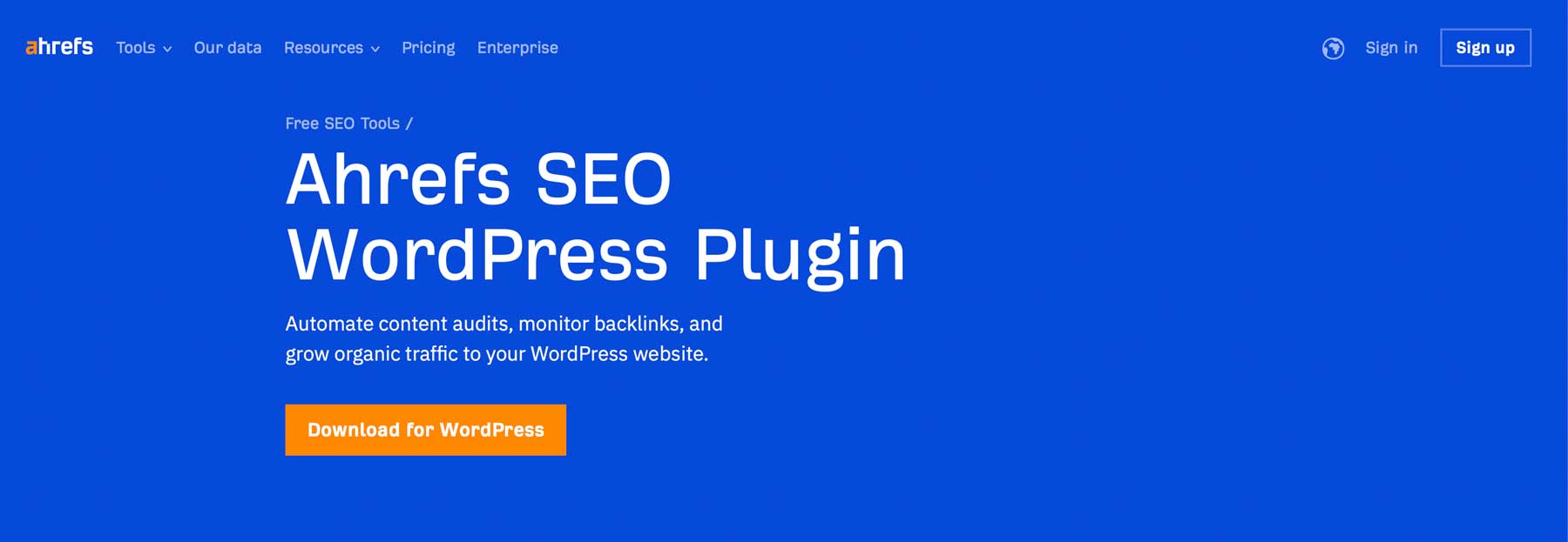 Ahrefs SEO WordPress plugin 1