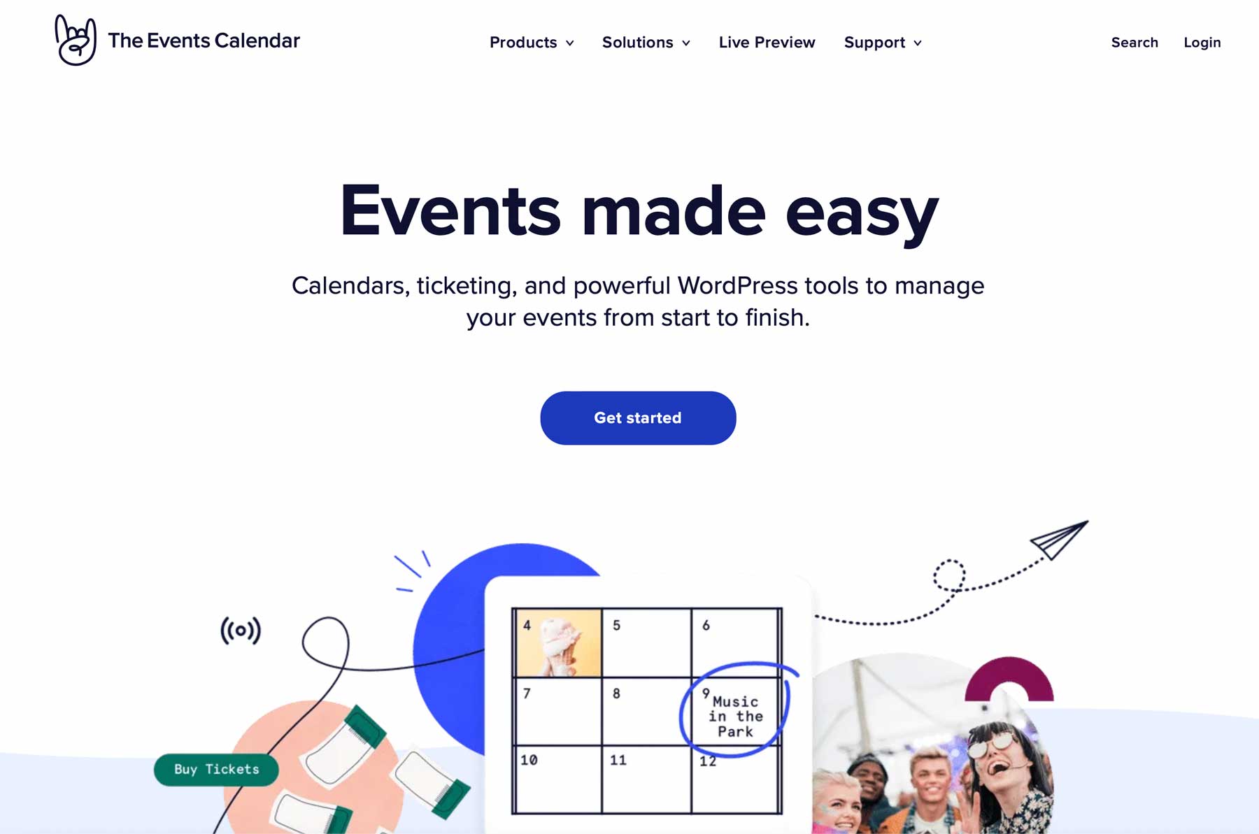 The events calendar plugin