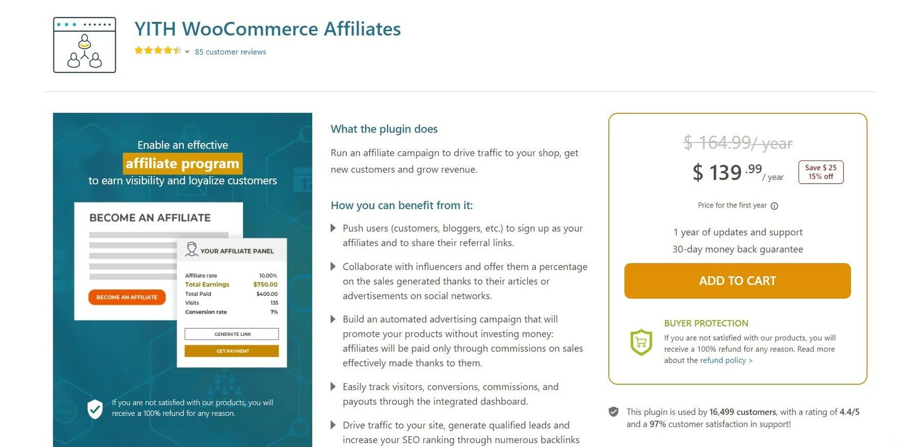 YITH WooCommerce Affiliates Homepage Jan. 2023