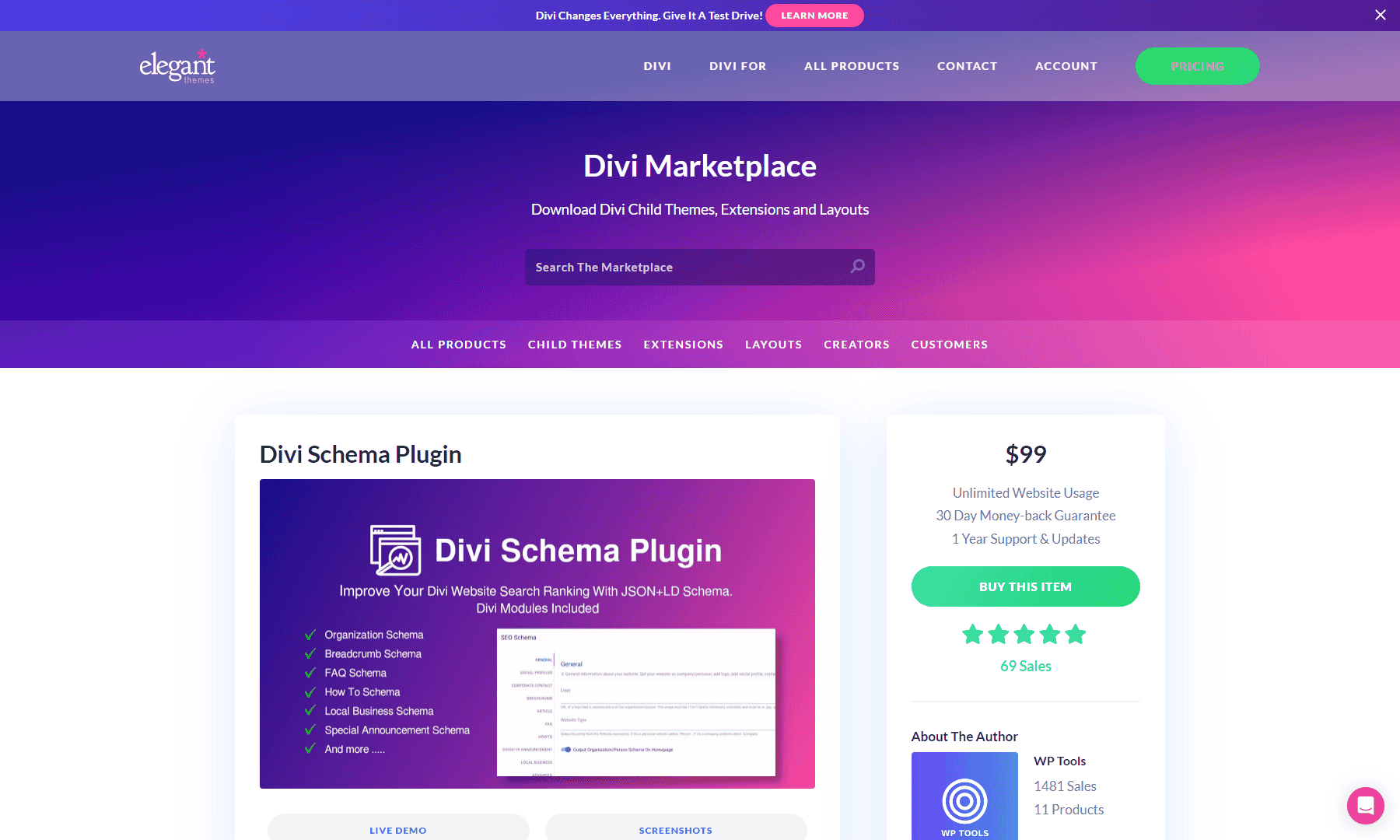 Divi Schema Plugin Page Feb 2023 1