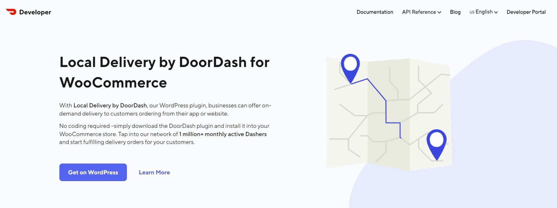 DoorDash WP Plugin Landing page Feb 2023