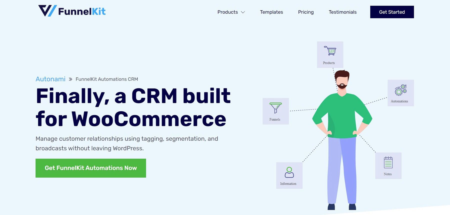 Funnel Kit CRM Plugin Landing page Feb 2023