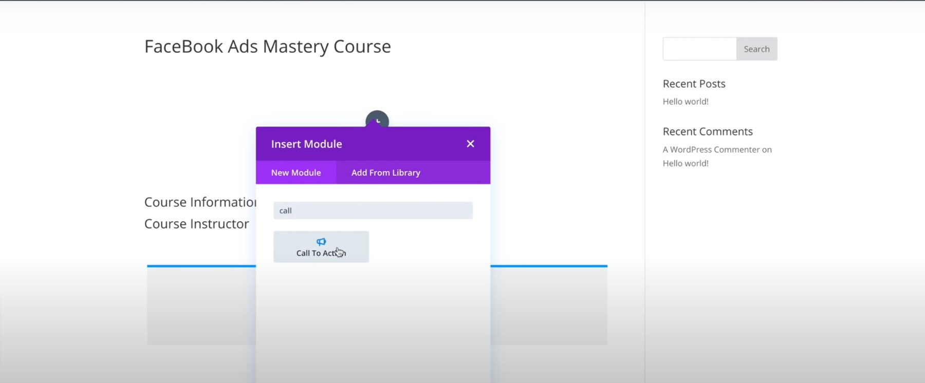 How to add Sensei LMS Modules for Divi in Wordpress