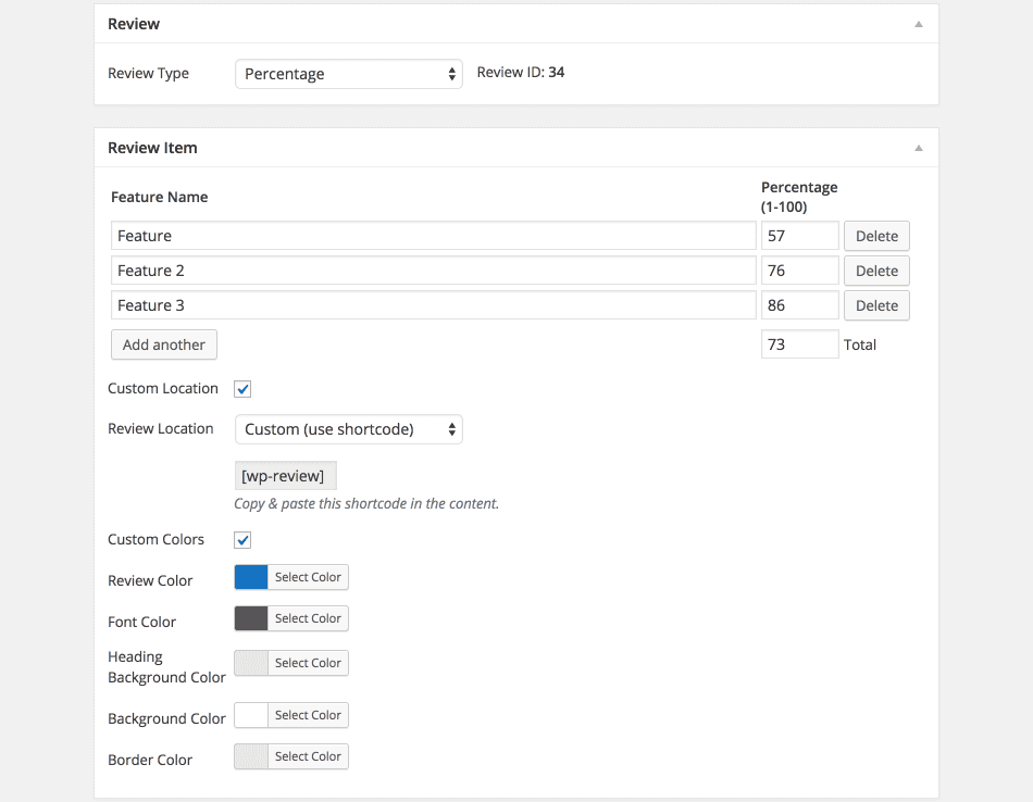 WP Review Review Builder