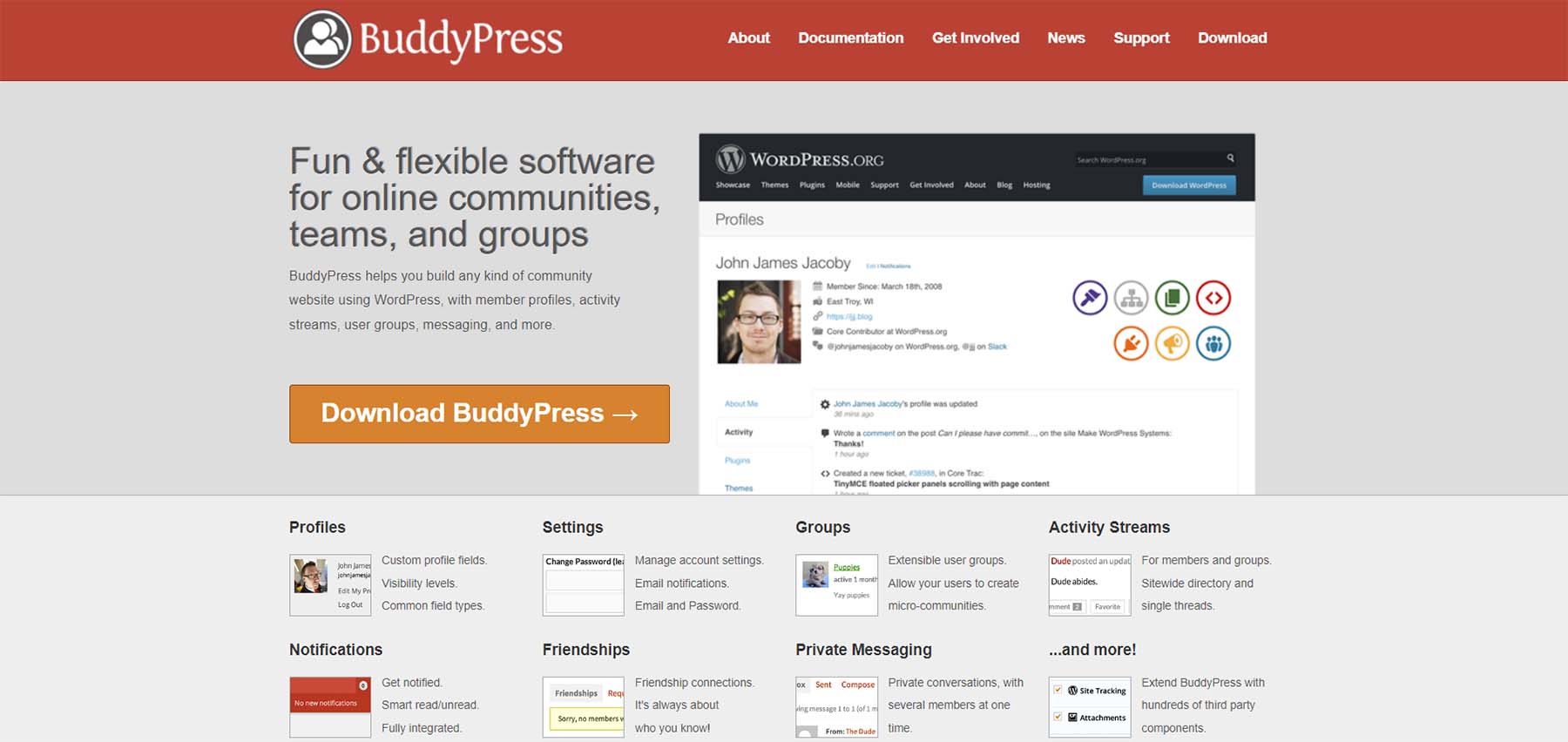 buddypress online community plugin