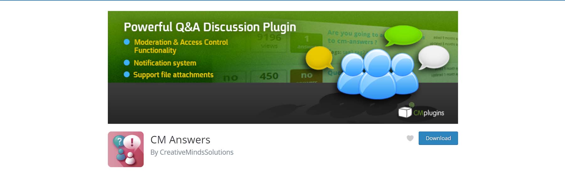 cm answers question and answer plugin