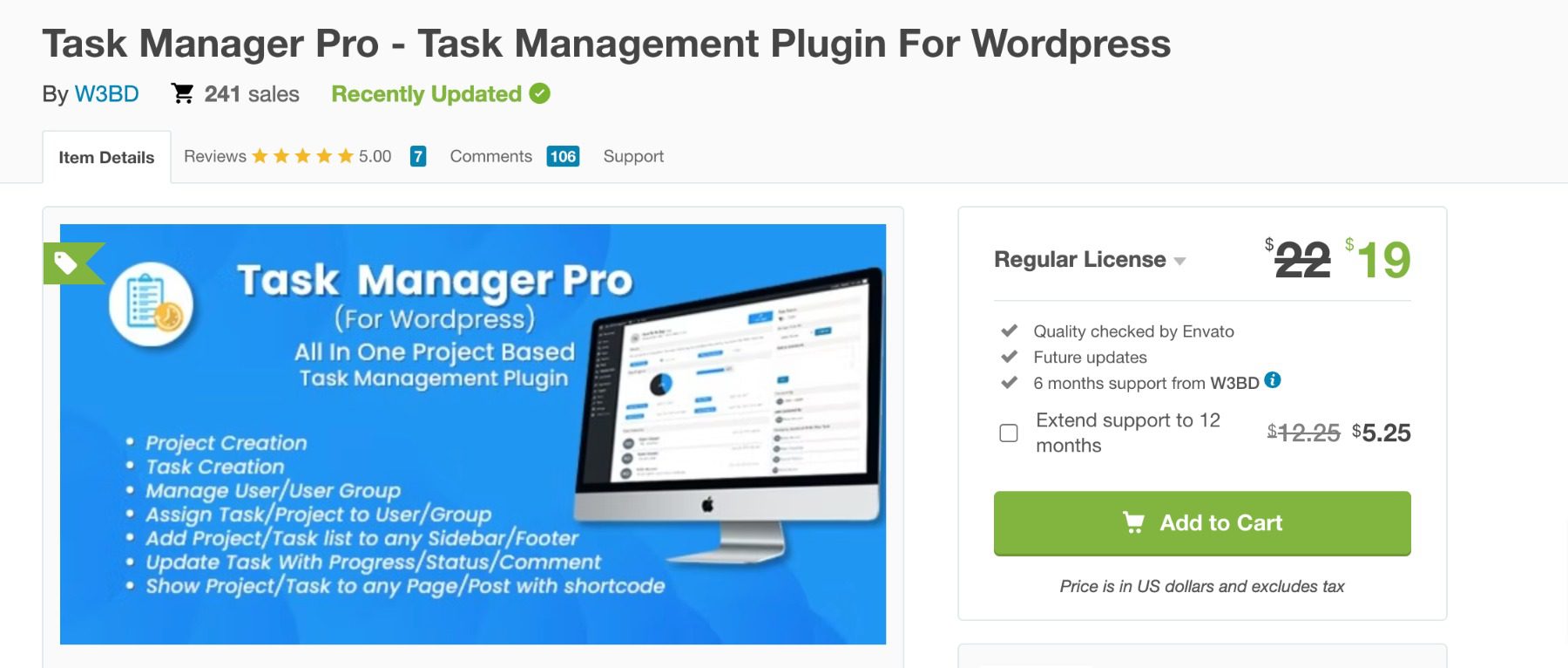 Task Manager Pro Task Management Plugin For Wordpress by W3BD CodeCanyon