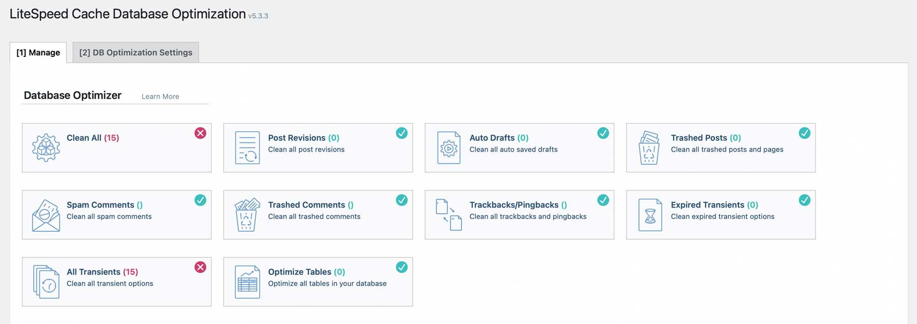 litespeed database optimizer